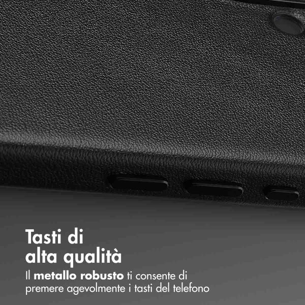 Accezz Cover in Pelle con MagSafe Apple iPhone 16 - Onyx Black