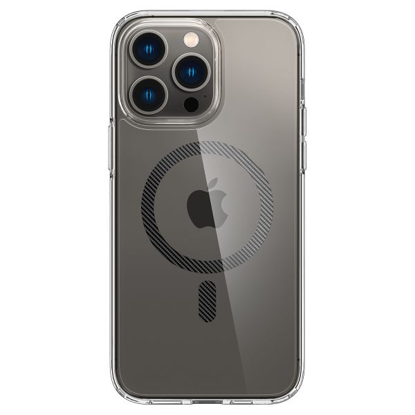 Spigen Cover Posteriore Ultra Ibrida con MagSafe Apple iPhone 14 Pro - Carbon Fiber Black