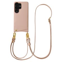 Selencia Cover per telefono Nova con cordino e portacarte Samsung Galaxy S26 Ultra - Dusty Rose
