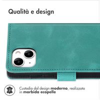 imoshion Cover a libro con Cordino Apple iPhone 14 / 13 - Turchese