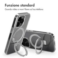 Accezz Cover con anello e supporto con MagSafe Apple iPhone 14 Pro - Trasparente