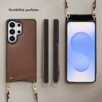 Selencia Cover per telefono Nova con cordino e portacarte Samsung Galaxy S26 Ultra - Mocha Brown
