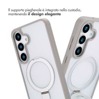 Accezz Cover con anello e supporto con MagSafe Samsung Galaxy S25 Plus - Grigio