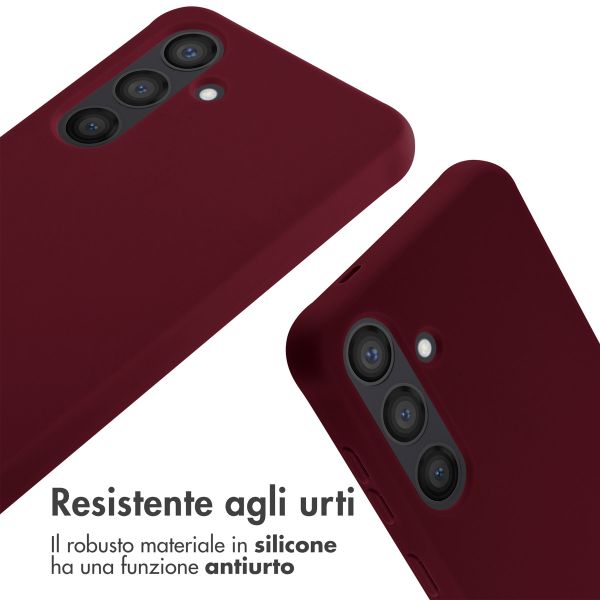imoshion Cover in Silicone con Cordino Samsung Galaxy S24 - Rosso scuro