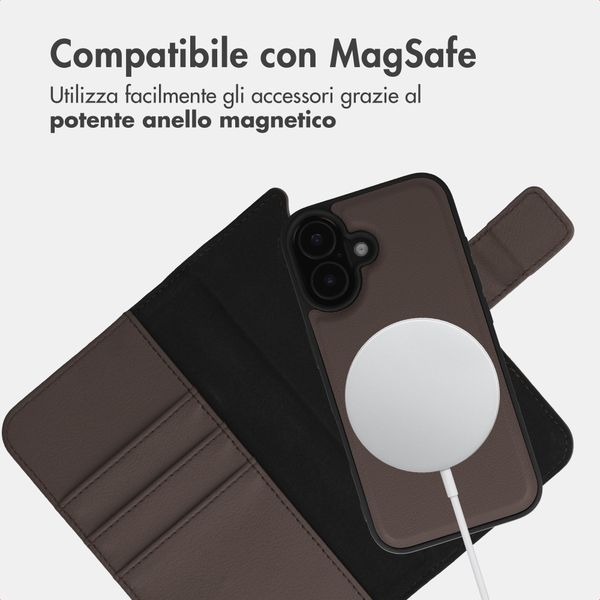 imoshion Cover a libro di lusso 2-in-1 rimovibile Apple iPhone 17 - Marrone