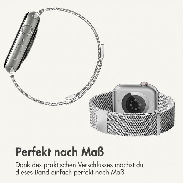 imoshion Milanees magnetisch bandje Apple Watch | 44/45/46/49 mm - Zilver