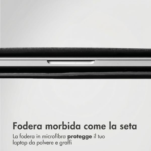 Accezz Cover in pelle per Apple MacBook 15 pollici - Laptopsleeve - Nera