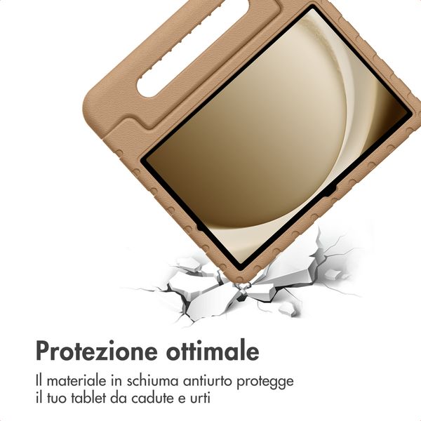 imoshion Cover Posteriore Kidsproof con Maniglia Samsung Galaxy Tab A11 Plus / A9 Plus - Beige