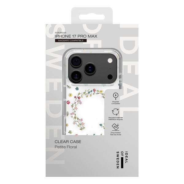 iDeal of Sweden Cover Trasparente con MagSafe Apple iPhone 17 Pro Max - Petite Floral