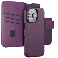 Accezz Cover in pelle 2 in 1 con MagSafe Apple iPhone 16 Pro - Heath Purple
