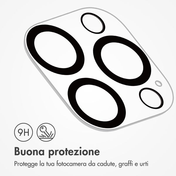 imoshion Protezione fotocamera in vetro 2 Pack Apple iPhone 16 Pro / 16 Pro Max - Nero
