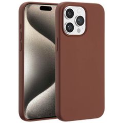 Accezz Cover in silicone liquido con MagSafe Apple iPhone 15 Pro Max - New Tea Brown