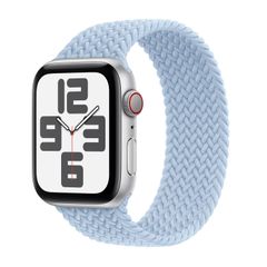 Apple Cinturino Solo intrecciato Apple Watch | 38/40/41/42 mm - Taglia 3 - Light Blue