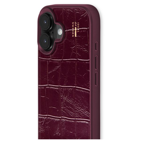 iDeal of Sweden Cover posteriore in pelle vegana MagSafe Apple iPhone 17 - Fine Wine Croco