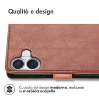 imoshion Cover a libro di Lusso Apple iPhone 17 - Marrone