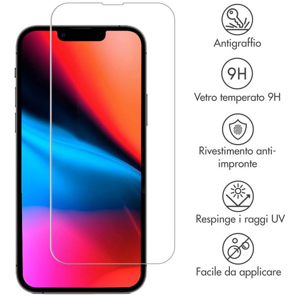 Accezz Vetro temperato, confezione da 2 Apple iPhone 13 Pro Max / 14 Plus