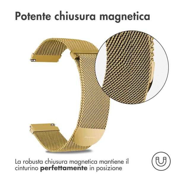 imoshion Cinturino magnetico milanese Samsung Galaxy Watch 7 40/44 mm - Oro