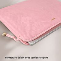 Selencia Cover per laptop in velluto a coste 13-14 pollici - Sleeve per laptop - Soft Blush