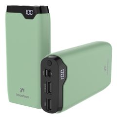 imoshion Powerbank da 20.000 mAh - Caricabatterie rapido da 22,5 W - USB-C / USB-A - Verde