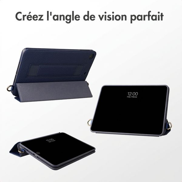 Accezz Trifold Bookcase met handstrap Apple iPad Mini 5 (2019) / Mini 4 (2015) - Donkerblauw