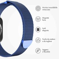 imoshion Cinturino milanese magnetico Apple Watch | 38/40/41/42 mm - Taglia S - Blu
