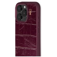 iDeal of Sweden Cover posteriore in pelle vegana MagSafe Apple iPhone 16 Pro Max - Fine Wine Croco