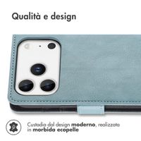imoshion Cover a libro di Lusso Apple iPhone 17 Pro Max - Azzurro