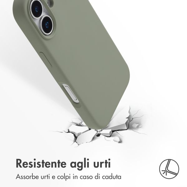 Accezz Cover in silicone liquido con MagSafe Apple iPhone 17 - Cooper Green