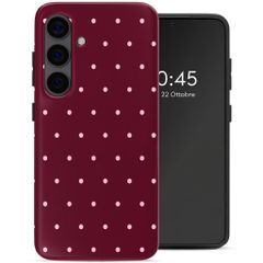Selencia Cover Posteriore Vivid Samsung Galaxy S24 - Happy Dots Burgundy