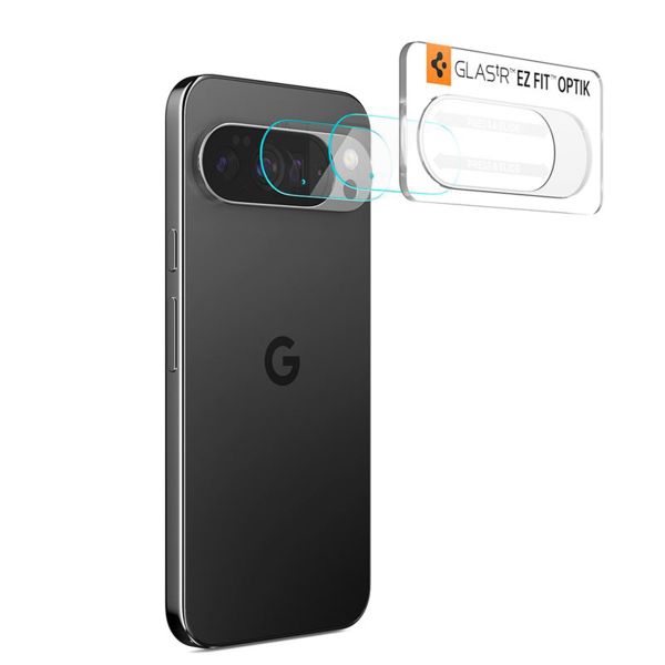 Spigen Optik Pro EZ Fit Lens Protector - Protezione lente fotocamera (confezione da 2) per Google Pixel 10 Pro XL - Crystal Clear