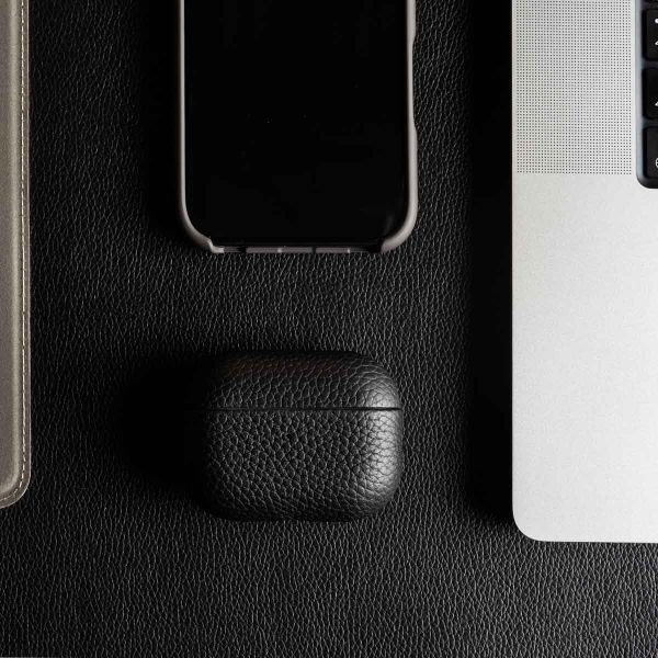Accezz Cover in vera pelle  Apple Airpods Pro - Nero