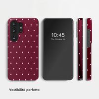 Selencia Cover Posteriore Vivid Samsung Galaxy S26 Ultra - Happy Dots Burgundy