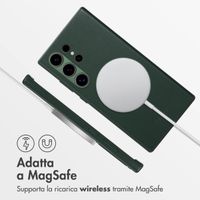 Accezz Cover in Pelle con MagSafe Samsung Galaxy S24 Ultra - Cedar Green