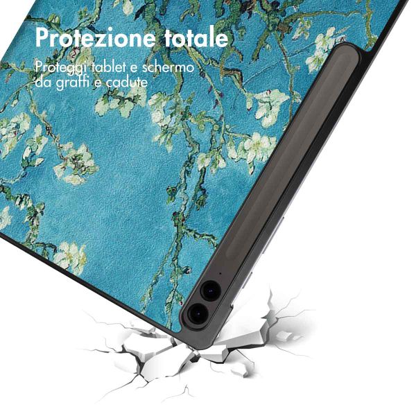 imoshion Cover Trifold Design Samsung Galaxy Tab S10 Plus / Tab S9 FE Plus / Tab S9 Plus - Green Plant