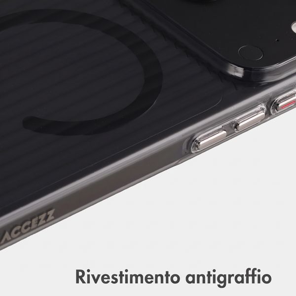 Accezz Cover Lite con MagSafe | Fluted | Apple iPhone 18 Pro Max / 17 Pro Max - Nero
