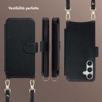 Selencia Cover Riva con MagSafe e cordino Samsung Galaxy S25 / S24 - Nero