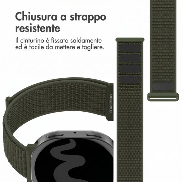 imoshion Cinturino in nylon Samsung Galaxy Watch 8 (40/44mm) / Classic (46mm) - Army Green