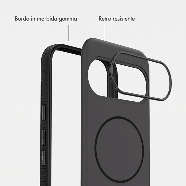 imoshion Cover posteriore Color con Thin MagSafe Ring Google Pixel 9 / 9 Pro - Nero