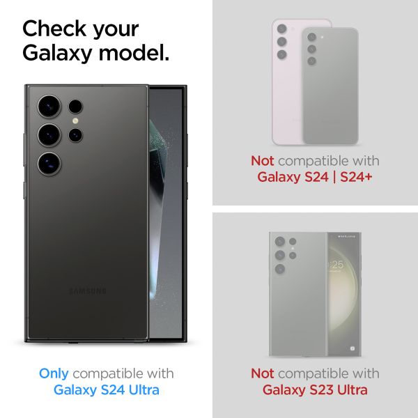 Spigen Vetro temperato privacy GLAStR EZ Fit + Applicatore - confezione da 2 Samsung Galaxy S24 Ultra