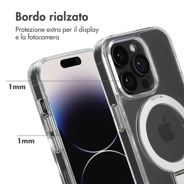 Accezz Cover con anello e supporto con MagSafe Apple iPhone 14 Pro - Trasparente