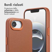 Accezz Cover in pelle 2 in 1 con MagSafe Apple iPhone 17e / 16e - Sienna Brown