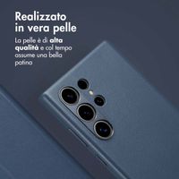 Accezz Cover in pelle 2 in 1 con MagSafe Samsung Galaxy S24 Ultra - Nightfall Blue