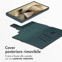 Accezz Cover in pelle 2 in 1 con MagSafe Samsung Galaxy S24 Ultra - Cedar Green