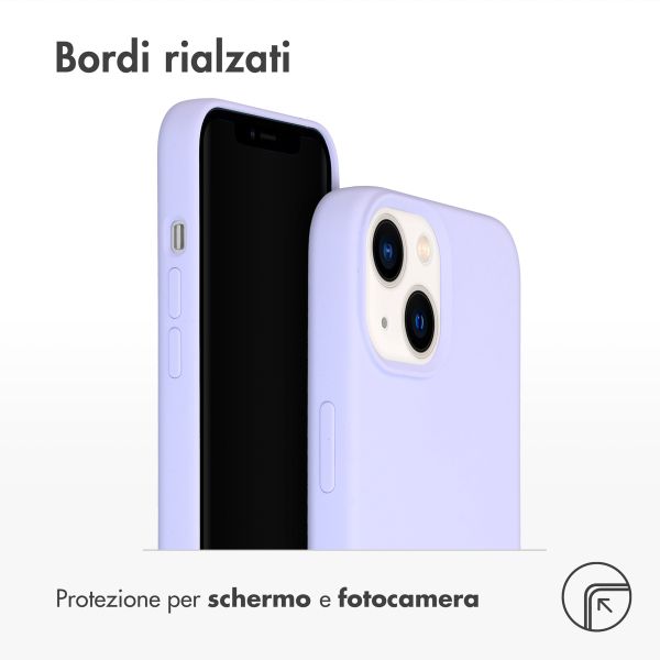 Accezz Cover in silicone liquido con MagSafe Apple iPhone 14 / 13 - Viola