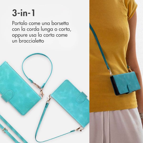 imoshion Cover a libro con Cordino Apple iPhone 17 - Turchese