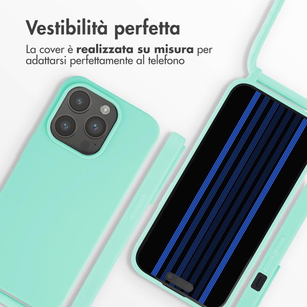 imoshion Cover in Silicone con Cordino Apple iPhone 15 Pro - Menta verde