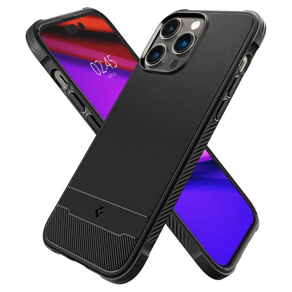 Spigen Cover Rugged Armor con MagSafe Apple iPhone 14 Pro Max - Nero