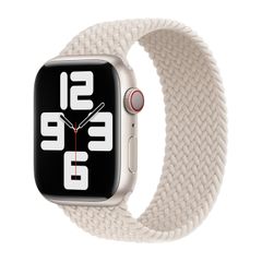 Apple Cinturino Solo intrecciato Apple Watch | 44/45/46/49 mm - Taglia 5 - Starlight