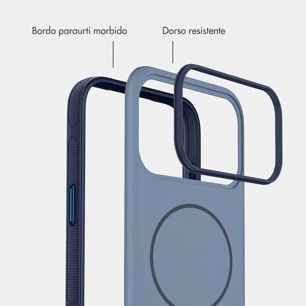imoshion Cover posteriore Color con Thin MagSafe Ring Apple iPhone 18 Pro / 17 Pro - Blu scuro