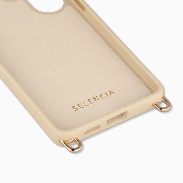 Selencia Cover posteriore Rivièra con MagSafe con ganci rimovibili Samsung Galaxy S25 Ultra - Milky Latte